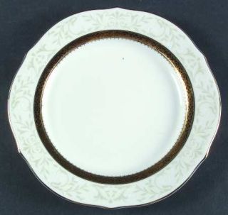 Noritake Essex Gold Accent Luncheon Plate, Fine China Dinnerware   Contemporary,