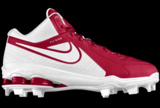 Nike Shox MVP Elite 3/4 MCS iD Custom (Wide) Mens Baseball Cleats   Red