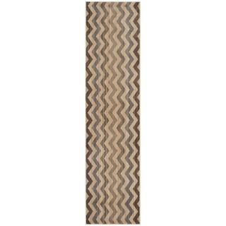 Safavieh Infinity Yellow/ Brown Polyester Rug (2 X 8)
