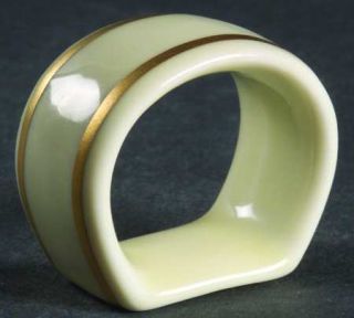 Gorham Gorham Gold (Rim) Napkin Ring, Fine China Dinnerware   Cream, Rim, Gold T