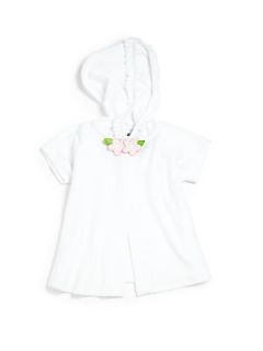 Florence Eiseman Infants Hooded Coverup/Flowers   White