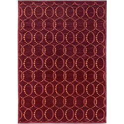 Hand knotted Neoteric Tan Geometric Wool Rug (2 X 3)