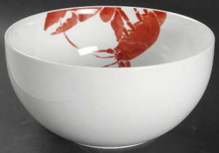 Studio Nova Lobster Red 9 Round Vegetable Bowl, Fine China Dinnerware   Porcela