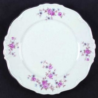 Edelstein Gacfield Dinner Plate, Fine China Dinnerware   Pink & Blue Floral, Scr