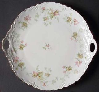 Hutschenreuther Maple Leaf (Scalloped) Handled Cake Plate, Fine China Dinnerware