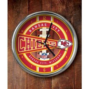 Kansas City Chiefs Chrome Clock