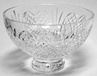 Waterford Wedding Heirloom Collection Footed Round Bowl   Cut Fleur De Lis&Heart