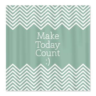  Make Today Count Mint Chevrons Shower Curtain  Use code FREECART at Checkout