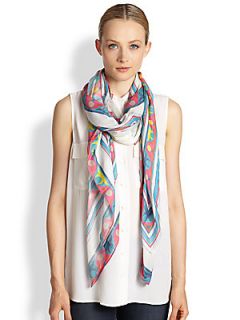 Athena Procopiou By The Riviera Cashmere Blend Scarf   White 