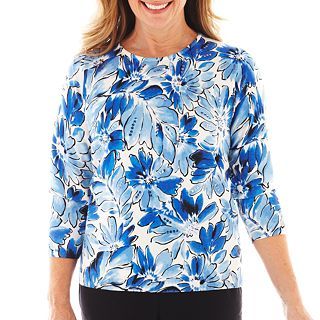Alfred Dunner St. Kitts Floral Print Sweater, Womens