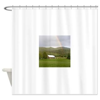  Rainbow Over A Barn In A Field. Shower Curtain  Use code FREECART at Checkout