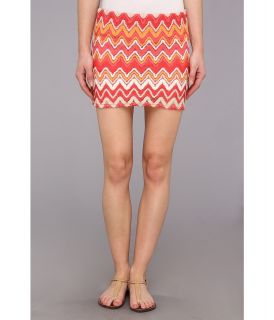 Lucy Love Crochet Mini Skirt Womens Skirt (Orange)