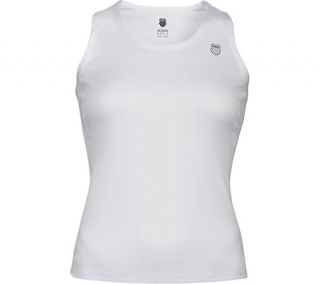 Womens K Swiss Accomplish Racerback   White/White Athletic Apparel