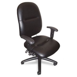 Mayline Mid Back Leather Task Chair MLN2424AGBLT