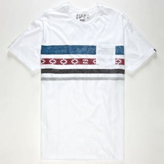 Four Way Mens Pocket Tee White In Sizes Small, X Large, Xx Large, Lar