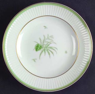 Royal Copenhagen Green Melodi Bread & Butter Plate, Fine China Dinnerware   Gree
