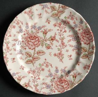 Johnson Brothers Rose Chintz Pink (Made In EnglandStamp Dinner Plate, Fine Chi