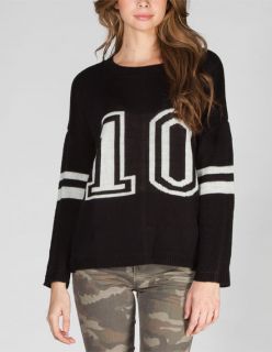 Numbe 10 Womens Varsity Sweater Black/White In Sizes Medium, X Large,
