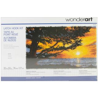 Wonderart Latch Hook Kit 30 X50  Monterey Sunset (30x50in. Design Monterey Sunset. Made in USA. )