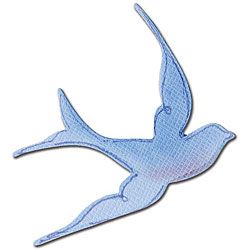 Sizzix Sizzlits Singles Die  Bird Swallow Patch Embellishment (BlueDie cut measures 2.25 inches x 1.75 inchesThese dies are compatible with the BIGkick and Big Shot machines as well as the original Sizzix Machine and the Sidekick Machine (machines sold 