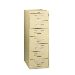 Tennsco 7 Drawer Multimedia Cabinet for 5 X 8 Cards TNNCF758PY