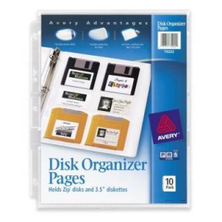 Avery Disk Organizer Pages, Clear (75222)