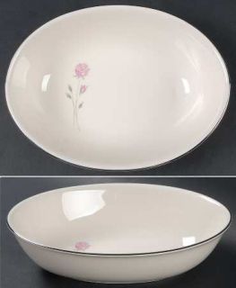 Edgerton First Love 9 Oval Vegetable Bowl, Fine China Dinnerware   Pink Roses