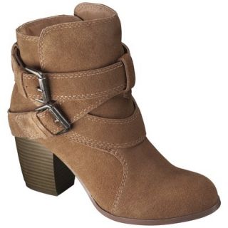 Womens Mossimo Supply Co. Jessica Suede Strappy Boot   Cognac 8.5