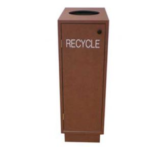 AAF Recycle Bin w/ 32 gal Rigid Liner & Top Hole, 1 in Thick High Impact Melamine