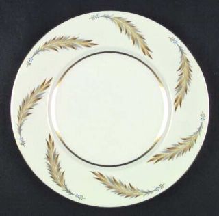 Meito Courtley Dinner Plate, Fine China Dinnerware   Gray/Tan Leaves,Cream,Smoot