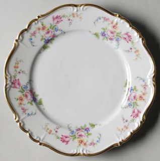 Edelstein Margareta Salad Plate, Fine China Dinnerware   Floral,Scalloped,Heavy