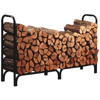 Panacea Deluxe Log Rack With Cover 8 (BlackMaterials Metal* Style ClassicWeatherproof Yes* Dimensions 16in L x 96in W x 48In H * Weight 27 pounds )