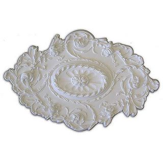 Leaves Flower And Rope Embossed 30.5x20 in Ceiling Medallion