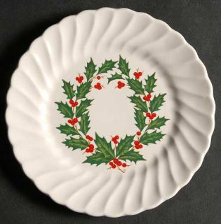 SCIO Holly Bread & Butter Plate, Fine China Dinnerware   Holly Ring Center,  Sca