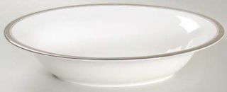 Coalport Elite Platinum 9 Oval Vegetable Bowl, Fine China Dinnerware   Rim Shap