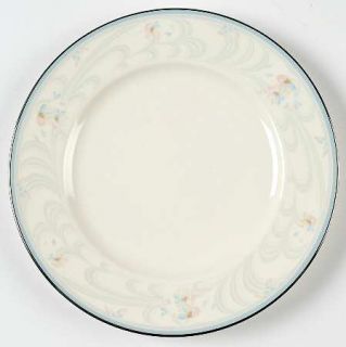 Noritake Evermore Salad Plate, Fine China Dinnerware   Blue & Gray Band, Pastel