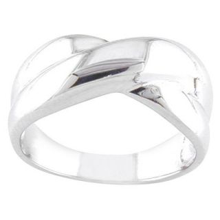 Silver Silver Plated Crossover Band   8.0