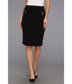MICHAEL Michael Kors Zip Ponte Skirt Womens Skirt (Black)