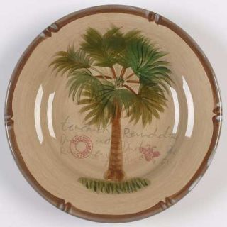 Tabletops Unlimited Bora Bora Salad Plate, Fine China Dinnerware   Palm Trees, B