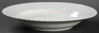 Kaiser Nicole (Swirl) Large Rim Soup Bowl, Fine China Dinnerware   All White, Sw