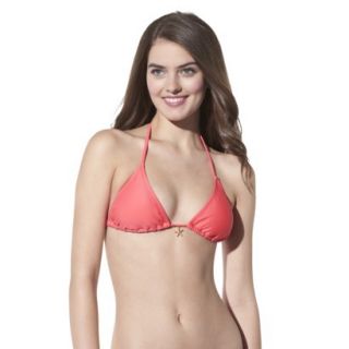 Xhilaration Juniors Triangle Swim Top  Coral XL