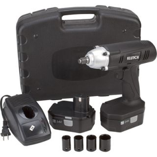 Klutch Cordless Impact Wrench   24 Volt, 1/2in.