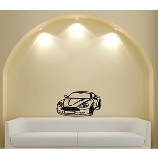 Sports Car Vinyl Wall Decal (Glossy blackMaterials VinylQuantity One (1) decalSetting IndoorDimensions 25 inches high x 35 inches wide )
