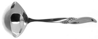 Northumbria Lake Louise Gravy Ladle, Solid Piece   Sterling,Floral Handle