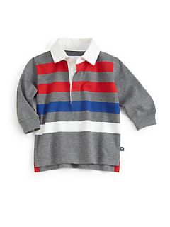 Hartstrings Infants Striped Rugby Shirt   Grey Stripe