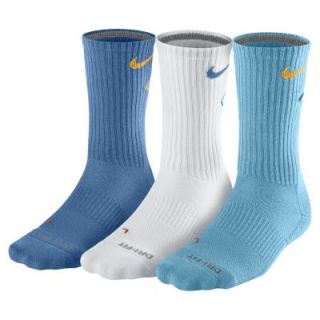 Nike Dri FIT Cotton Fly Crew Socks (3 Pair)   Military Blue