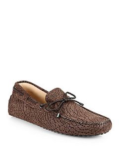 Tods Laccetto Suede Drivers   Palisander  Tods Shoes