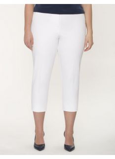 Lane Bryant Plus Size Lena cotton Smart Stretch capri     Womens Size 26, White