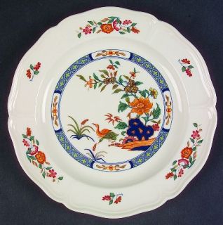 Wedgwood Chinese Teal Dessert/Pie Plate, Fine China Dinnerware   Rust Floral, Bi