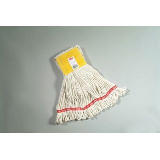 Rubbermaid Web Foot Wet Mops, Cotton/synthetic, White, Small, 5 in.